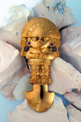 Räucherwerk der Inkas - Der Tumi , 17cm aus Messing